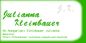 julianna kleinbauer business card